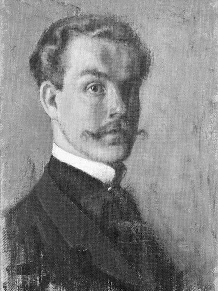 Autoportrait de Frédéric Fiebig (1885-1953), huile sur toile réalisée en 1905.